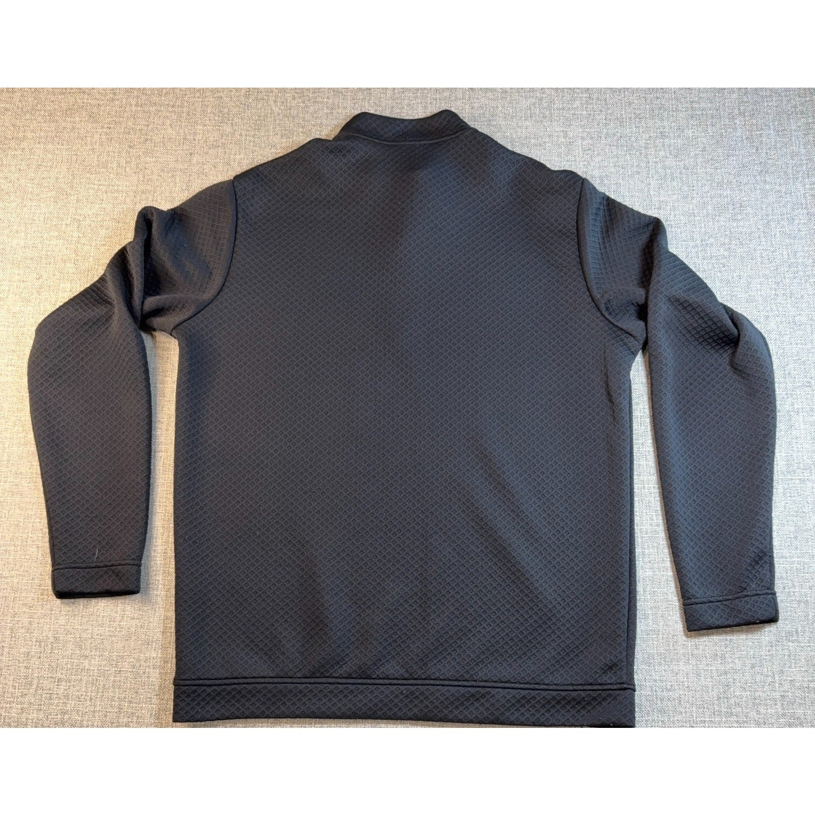 adidas Golf Men's L Black Textured 1/4 Zip Pullover Performance ADVR0850