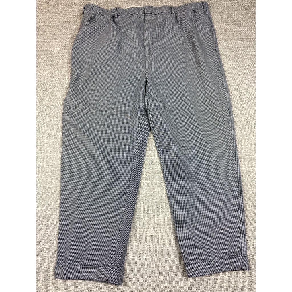 Polo Ralph Lauren Mens 46 Houndstooth Pleated Cuffed Pants Cotton Wool