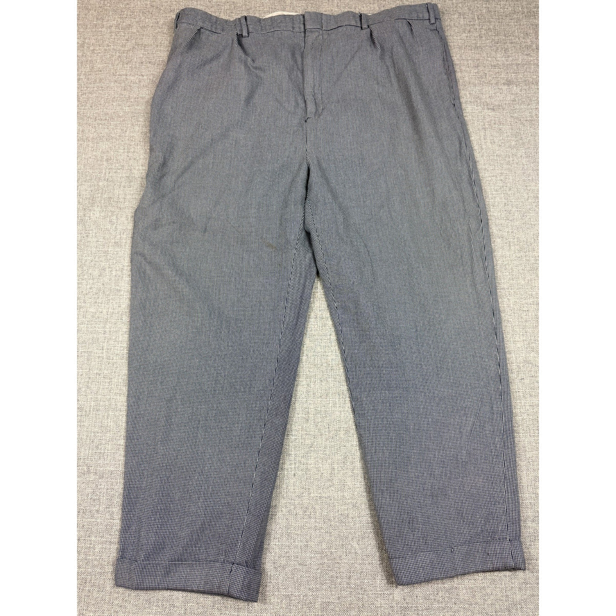 Polo Ralph Lauren Mens 46 Houndstooth Pleated Cuffed Pants Cotton Wool
