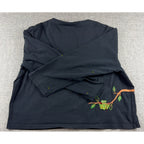Michael Simon Light Frog Cardigan Womens X Embroidered Beaded Novelty Black