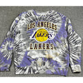 Los Angeles Lakers Tie Dye Sweatshirt Adult M Purple Gray NBA Crewneck