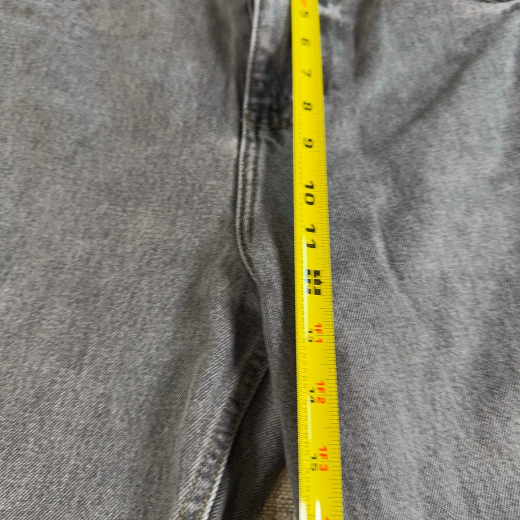 BDG Skate Fit Gray Baggy Jeans 31 Y2K Grunge Wide Leg Raw Hem Skater Denim