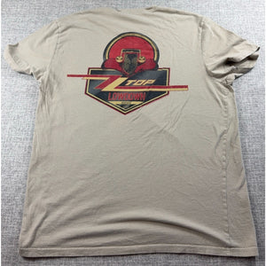 Wrangler ZZ Top Lowdown Since 69 Mens L Tan Double Sided Graphic T Shirt