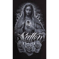 Sullen Art Devine T-Shirt Black Mens L Virgin Mary Skull Roses Chicano NWT