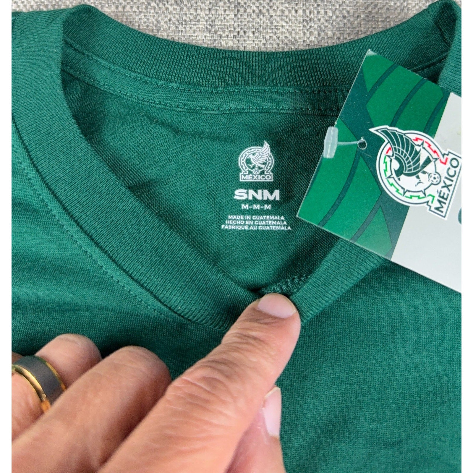Mexico National Team Soccer T Shirt M NWT Green SNM El Tri Official Licensed FMF