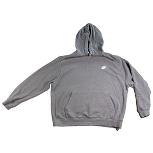Nike Club Fleece Hoodie Mens XL Gray Pullover Sweatshirt Swoosh BV2654-071