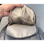 Gray Sling Backpack Crossbody Bag Small Travel Daypack Padded Strap Unisex