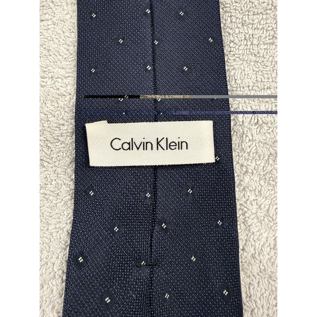 Vintage Mens Silk Tie Lot Calvin Klein Jones New York Don Loper Blue Geometric
