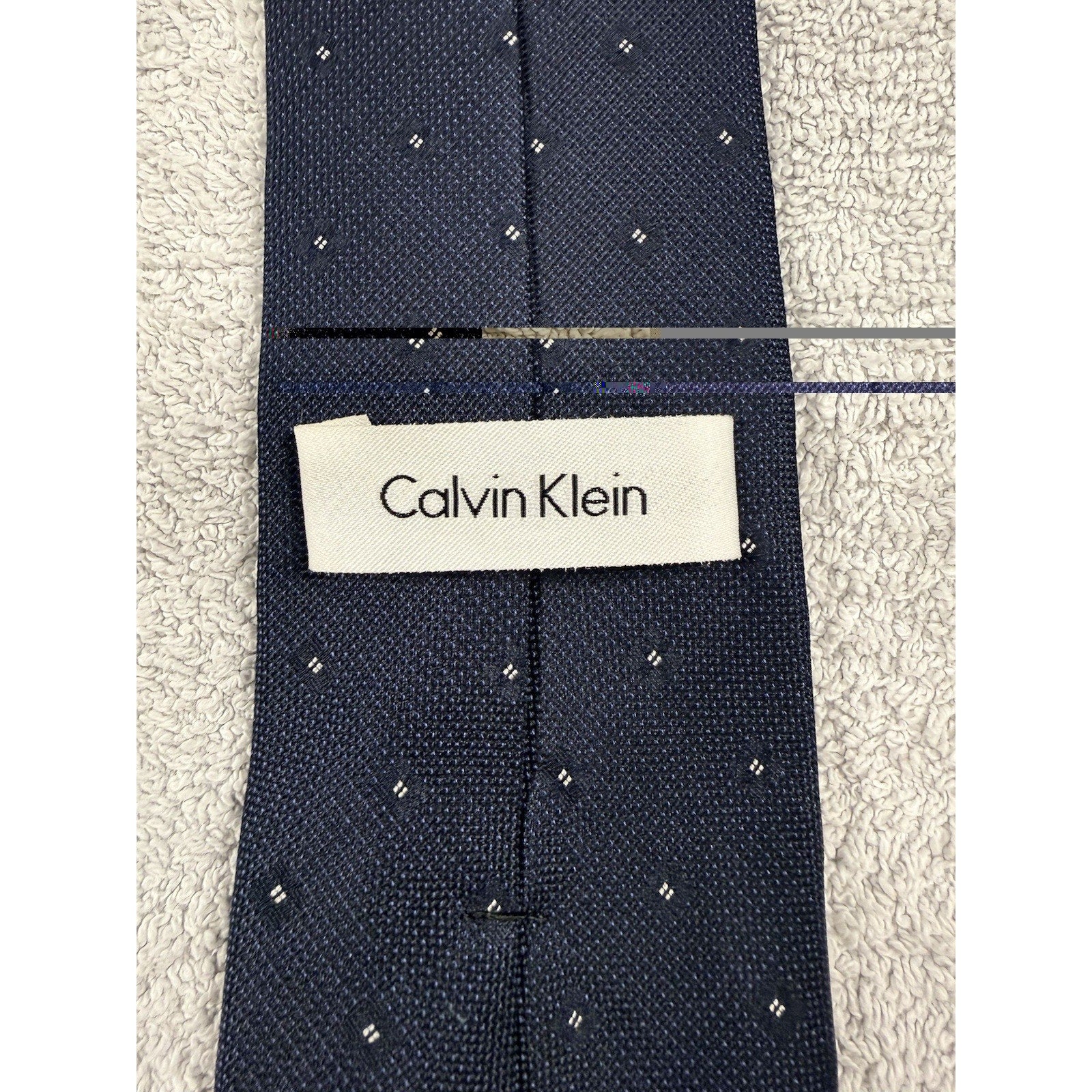Vintage Mens Silk Tie Lot Calvin Klein Jones New York Don Loper Blue Geometric