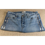 PAIGE Hoxton Ankle Jeans Womens 30 Blue Metallic Silver Stripe Skinny High Rise