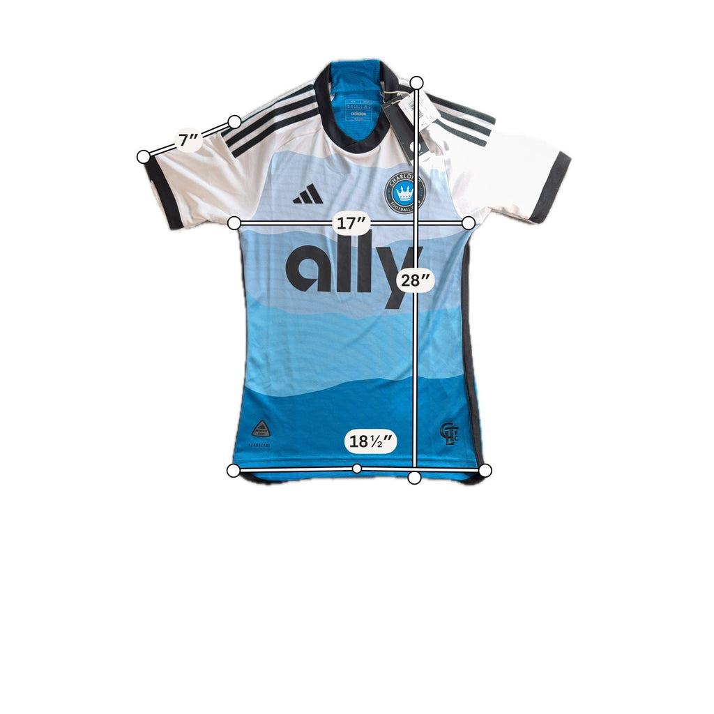 Charlotte FC Adidas Authentic Jersey Mens XS NWT MLS Soccer Ally HZ6175 Blue