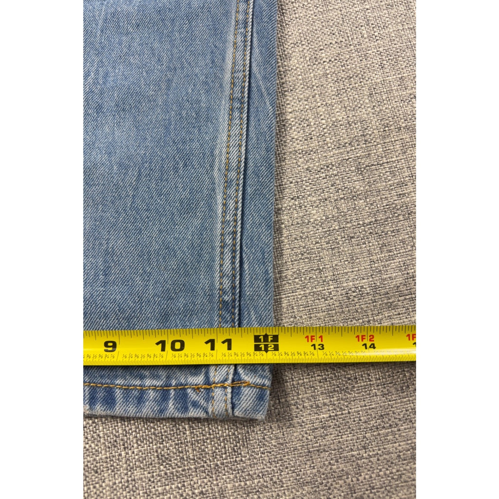 RSQ Low Rise Ultra Baggy Jeans Womens 29 Custom Rose Embroidered Light Wash