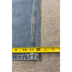 RSQ Low Rise Ultra Baggy Jeans Womens 29 Custom Rose Embroidered Light Wash