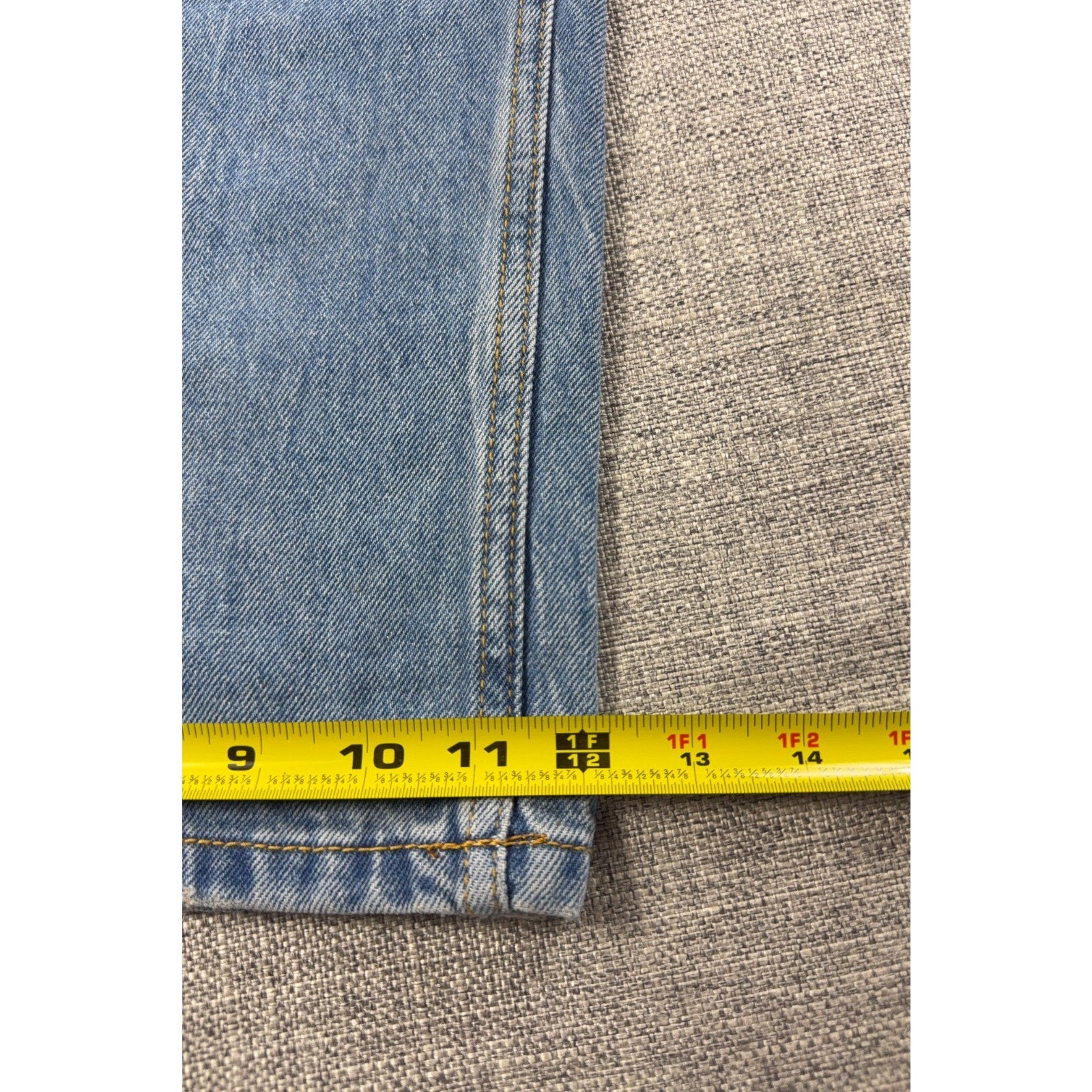 RSQ Low Rise Ultra Baggy Jeans Womens 29 Custom Rose Embroidered Light Wash