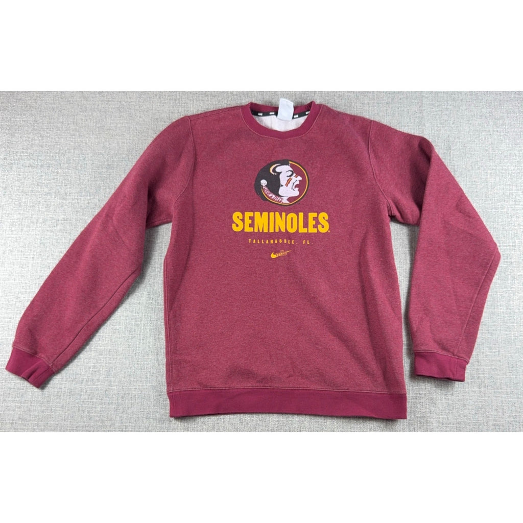 Nike Florida State Seminoles Sweatshirt Mens M Garnet FSU Crewneck DJ8079-610