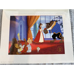 Disney Beauty & The Beast Enchanted Christmas Lithograph Disney Store Exclusive