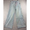Missguided Women 25 Light Wash High Rise Wide Leg Jeans NWT Panel Detail