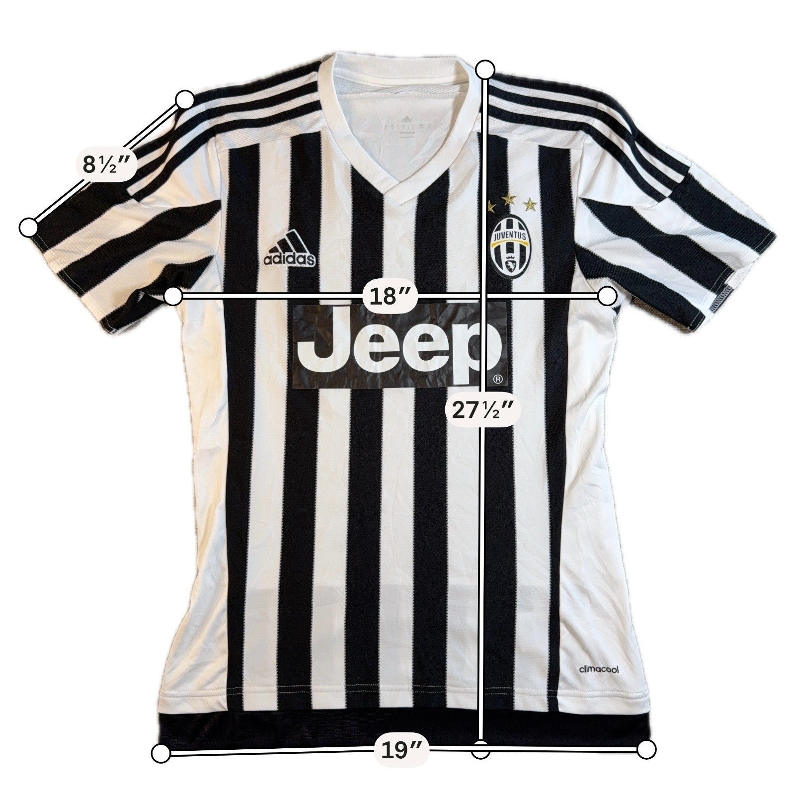 Adidas Juventus 2015/16 Home Jersey Men S Black White Jeep AA0336 Italy