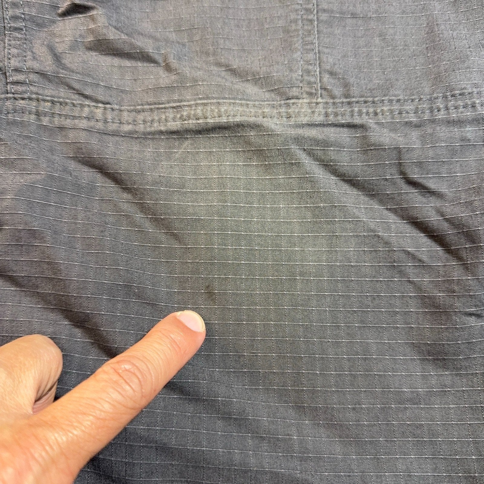 Carhartt Cargo Pants Mens 38x30 Gray Relaxed Fit Ripstop Work Utility Stained