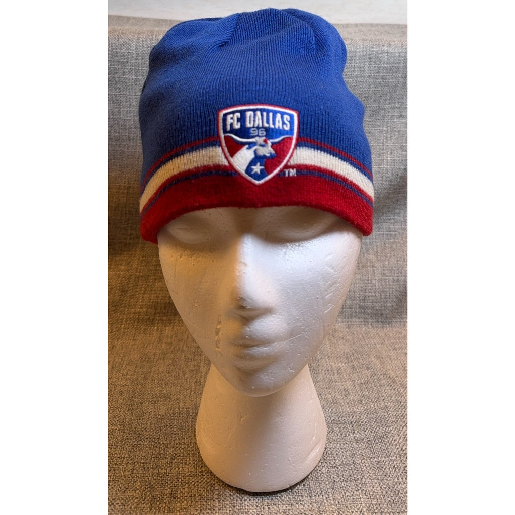 adidas FC Dallas Reversible Beanie MLS Soccer Blue Red Knit Winter Hat