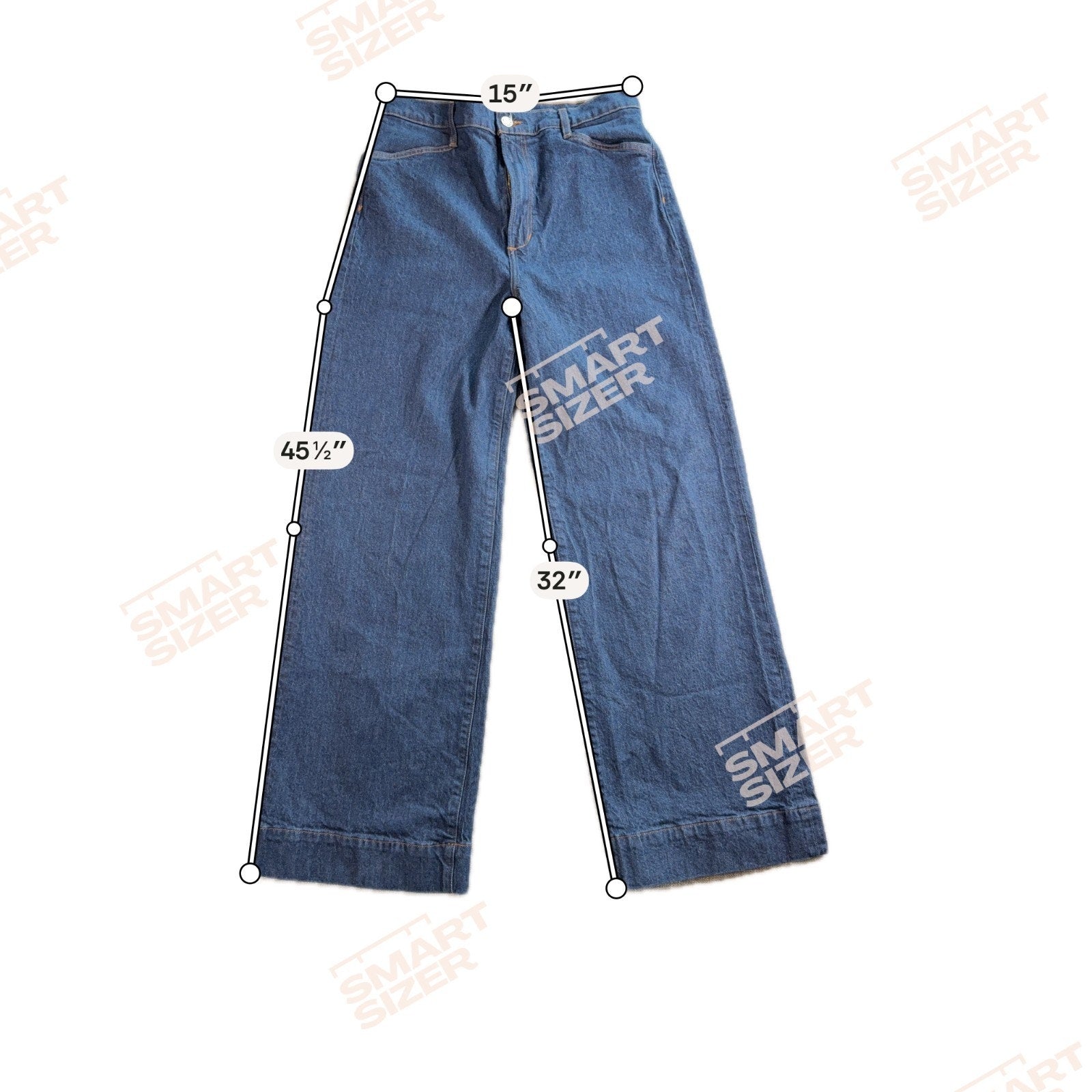 Favorite Daughter The Mischa Jeans Womens 31 Dark Wash Wide Leg High Rise Pepper