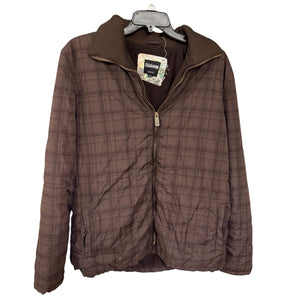 Vintage Y2K Billabong Brown Plaid Fleece Lined Jacket Men's XL