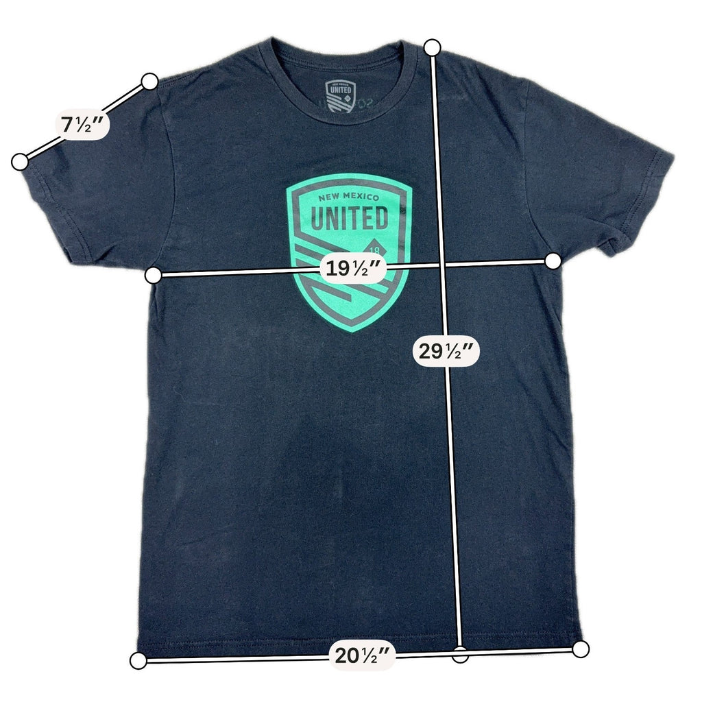 New Mexico United Soccer T Shirt Men L Black Turquoise Somos Unidos USL