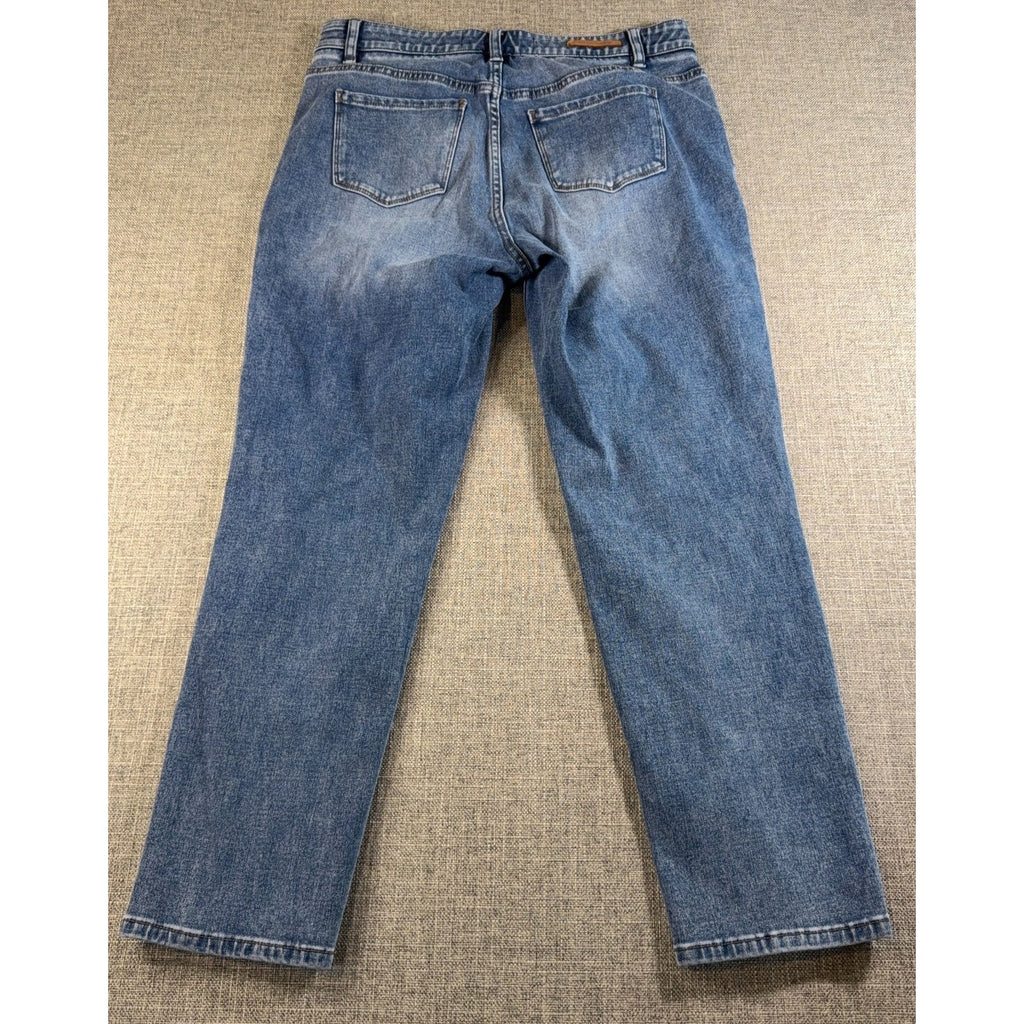 Soft Surroundings Womens Petite Medium Jeans Straight Leg 32 Waist 25.5 Inseam