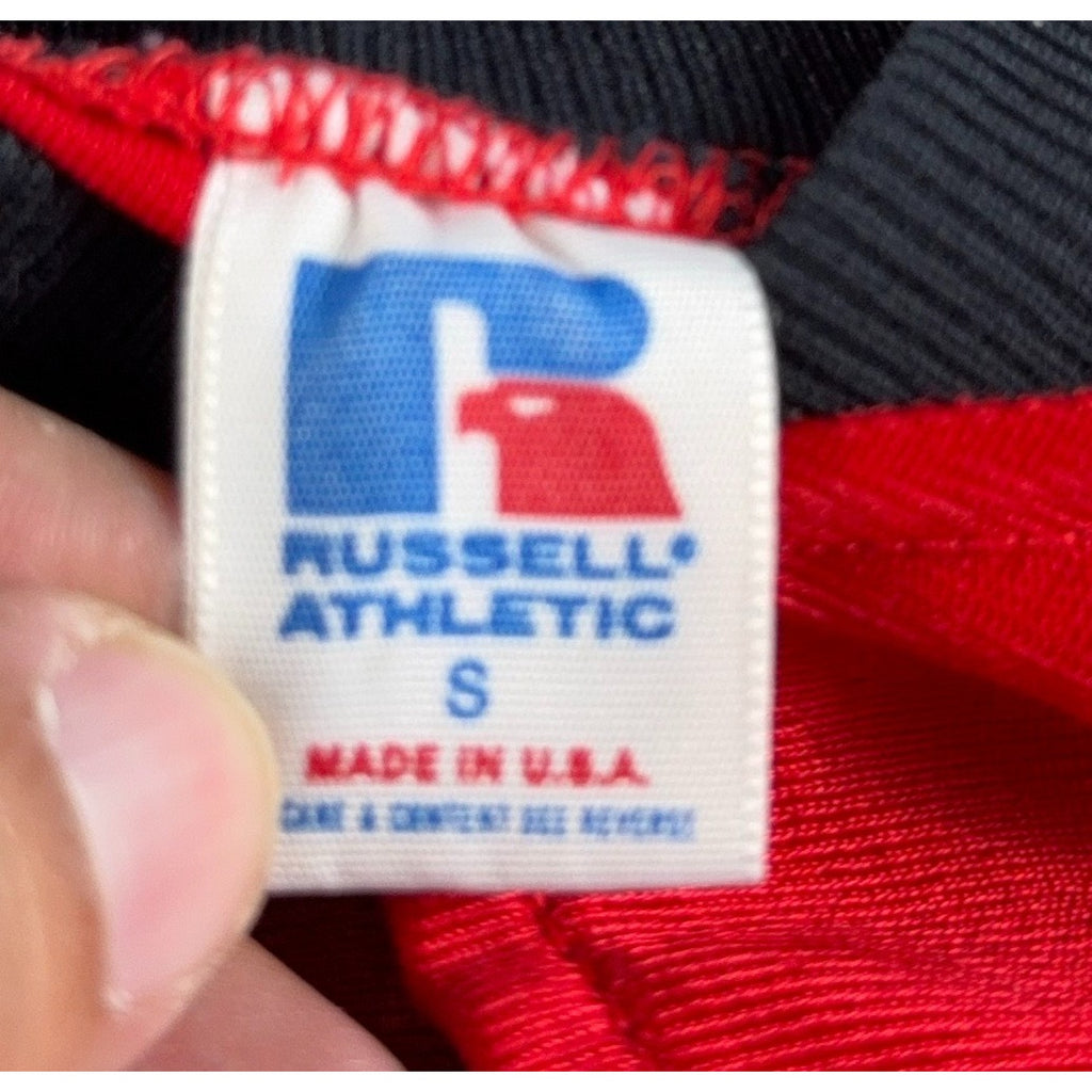 Vintage Russell Athletic Levelland Lobos Satin Varsity Jacket USA Small 80s 90s