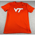 Nike Virginia Tech Hokies T Shirt Men M Orange Dri-FIT College NCAA VT Logo