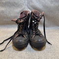 Converse Chuck Taylor Leather Fur Hi Rise Boots Black 553387C Size 4 Zip