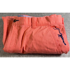 TrueFlies Pants Mens 34x32 Coral Orange Fishing Chino Flat Front Embroidered