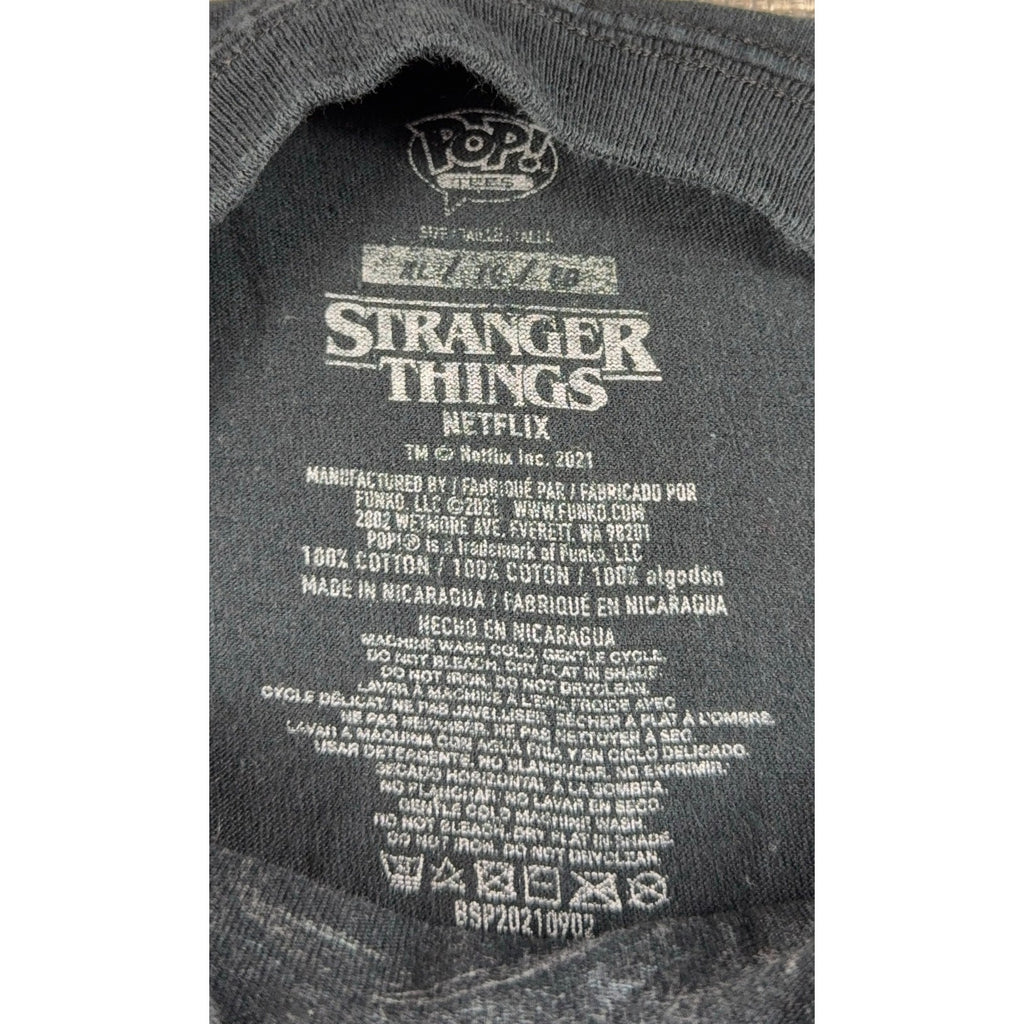 Stranger Things Funko Pop T Shirt Mens Large Black Netflix Eleven Dustin Tee
