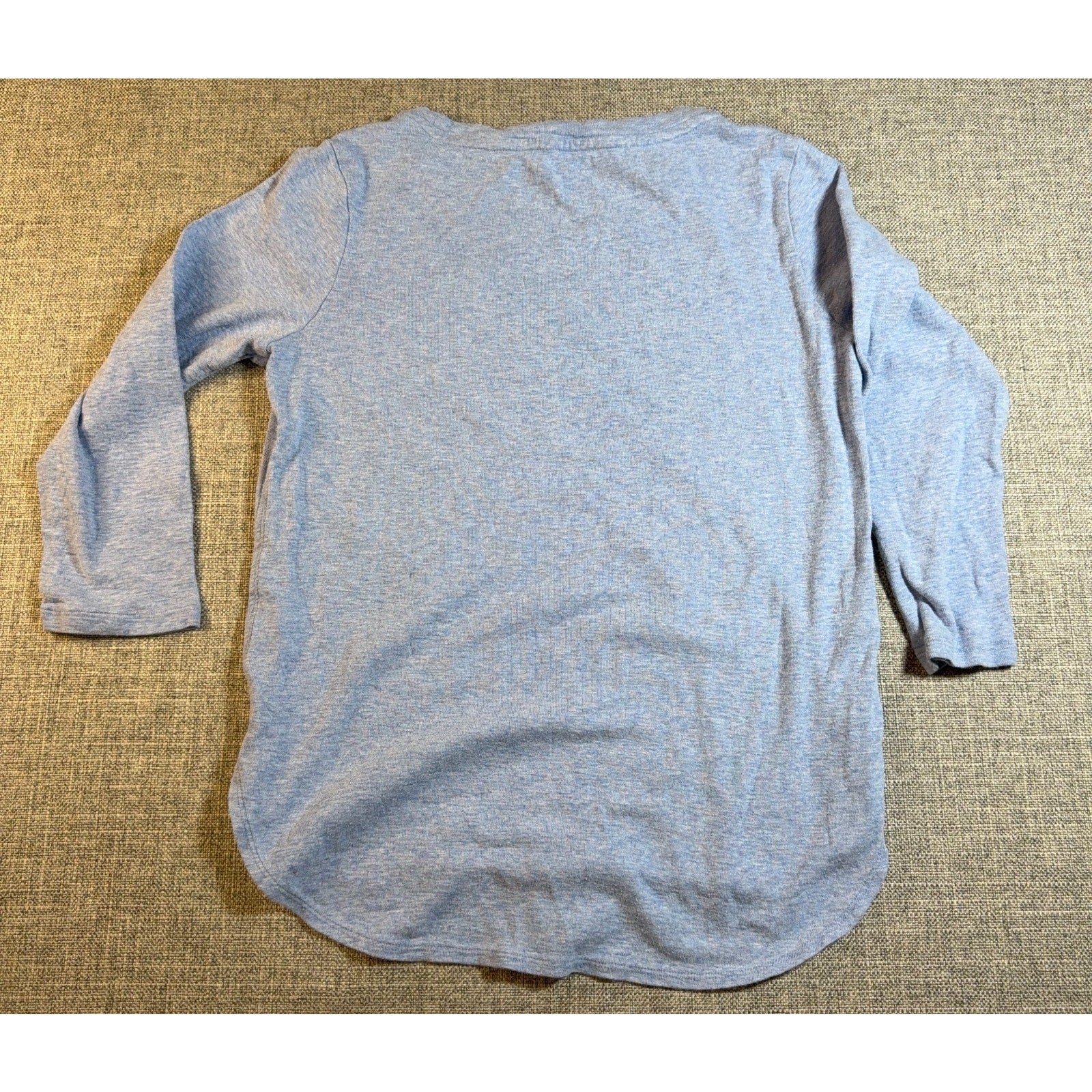 Tommy Bahama Women XS Gray 3/4 Sleeve Shirt Curved Hem Casual Knit Top