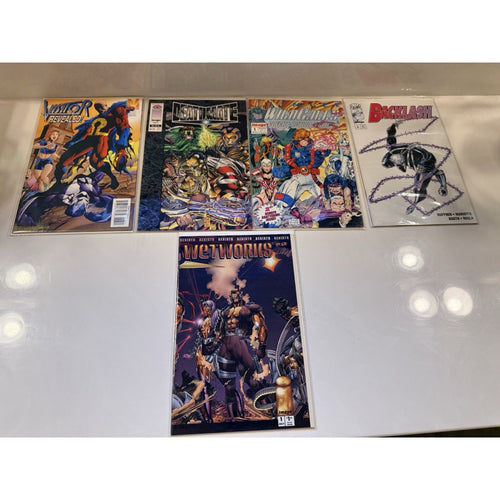 90s Image Lot: WildCATs #1, WetWorks #1, Backlash #1 + Deathmate Black + Visitor