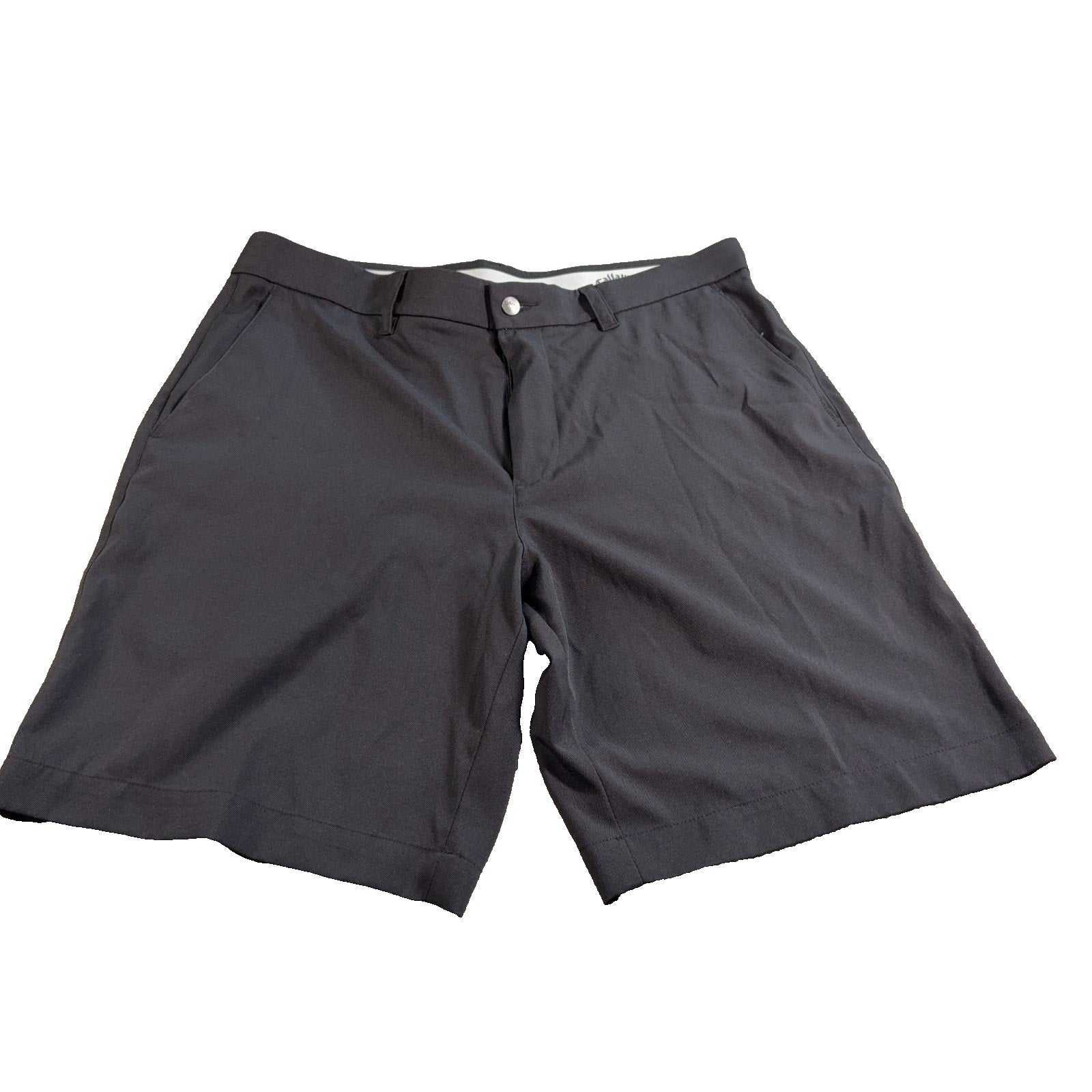Callaway Golf Shorts Mens 34 Gray Stretch Performance Flat Front 8.5 Inseam