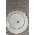 Antique PM Moschendorf Bavaria Hand Painted Rose Plates Set 6 Gold Rim 1895-1910