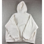 Edikted 98 Oversized Hoodie L Cream Blue Varsity Applique Y2K Streetwear