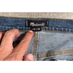 Madewell Mens Slim Jeans 33x32 Blue Distressed Medium Wash Denim Pants