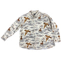 Woolrich Mens XL Hunting Shirt Pheasant Deer Wildlife Print Button Down Outdoor