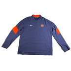 Auburn Tigers Under Armour 1/4 Zip Pullover Jacket Mens Large Navy Sideline