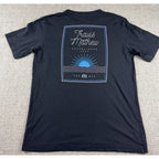 TravisMathew T Shirt Mens M Black Graphic Golf Sunset Established 2007 Tee