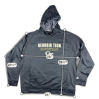 Georgia Tech Basketball Russell Athletic Hoodie Mens XL Black Gold GT Pullover