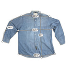 Vintage 90s Tommy Hilfiger Chambray Shirt Mens 16-35 L Hong Kong Crest