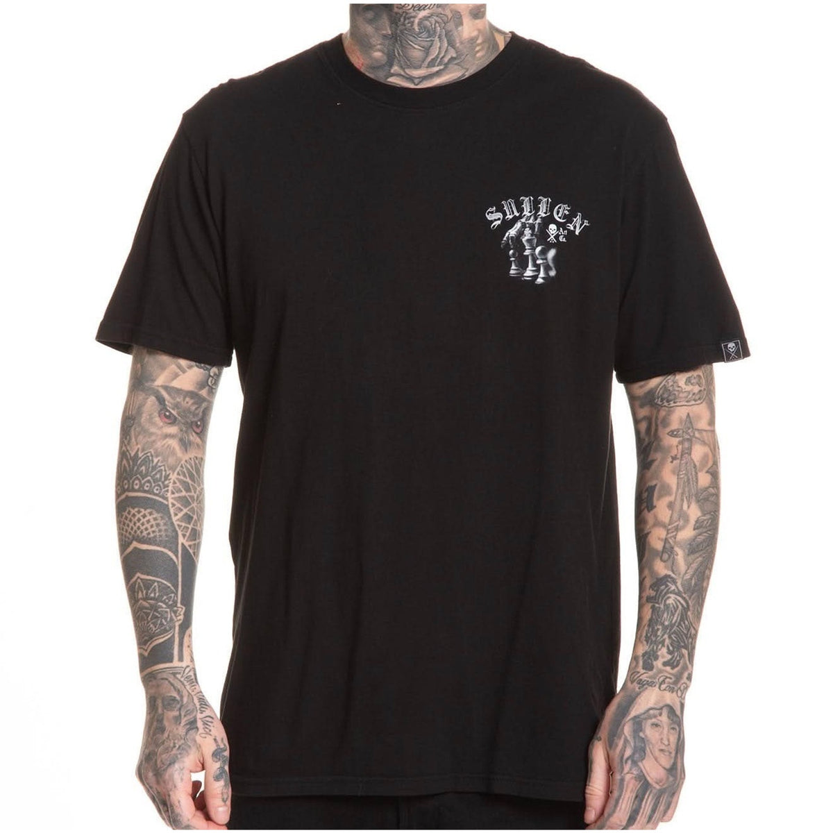 Sullen Art Collective Paloskim T Shirt Mens 2XL Black Skull Chess SCM7794 NWT