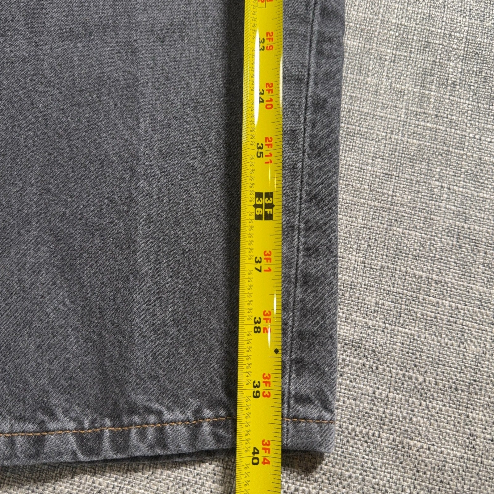 Levis Skateboarding Super Baggy Jeans Mens 30x34 Gray Black Y2K Skater A4298