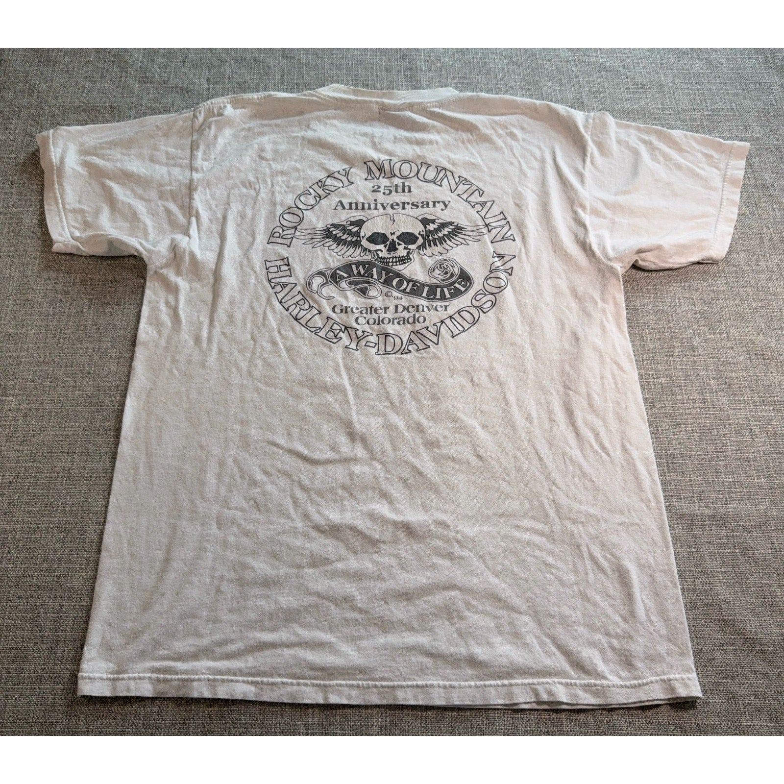 Harley Davidson T Shirt Mens Large Ride The Legend Rocky Mountain Denver Vintage