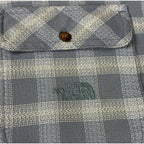 The North Face Mens Plaid Short Sleeve Button Shirt Blue Hiking Outdoor Workwear