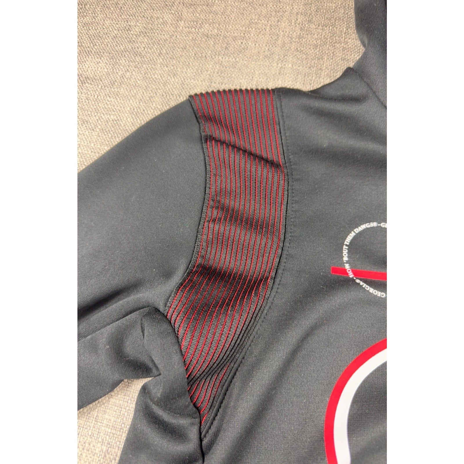 Nike Georgia Bulldogs Dri-FIT On Field Hoodie Men S Black Red UGA NCAA Football