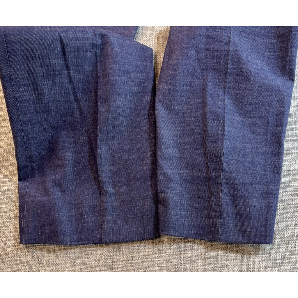 Walker Slater Boyd Trousers Mens Tag 32 Blue Cotton Tailored Pants 35x31